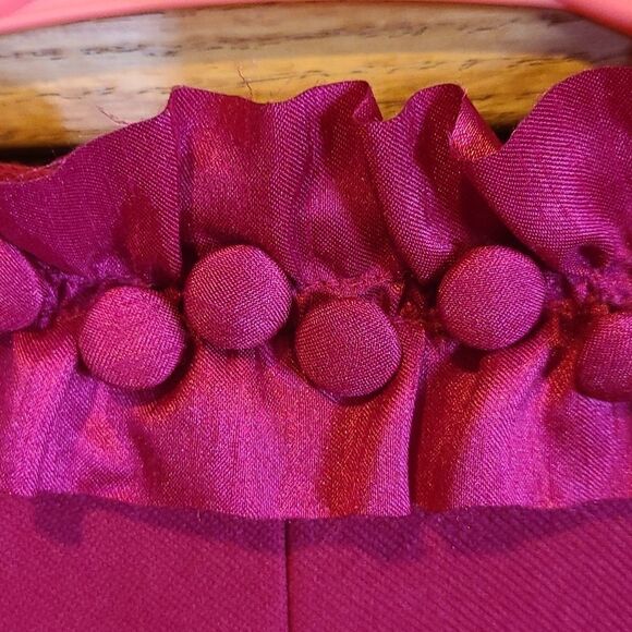 Coldwater creek womens burgendy ribbon detailed collar blazer size p8 - Picture 6 of 6